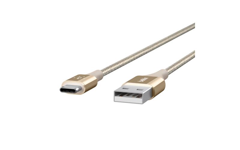Belkin DuraTek USB-C to USB-A Cable Gold (USB Type C) 1.2M [ F2CU059bt04-GLD ]